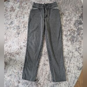 80s Vintage 100% Cotton Gray High-Waisted Jeans